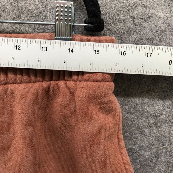 TNA Cozy Fleece Boyfriend Sweat Shorts Womens M Tan Brown High Rise Cutoff - Picture 3 of 8